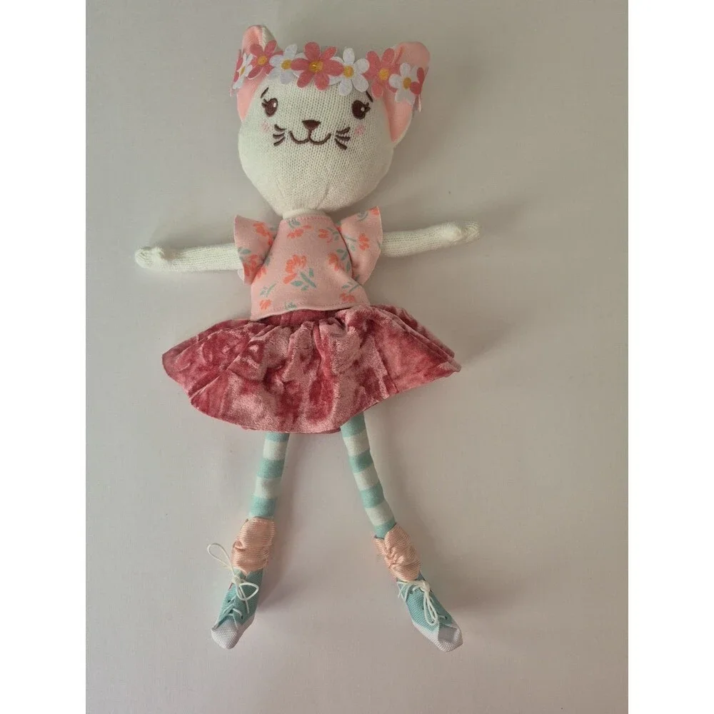Hopscotch Lane Soft Body Floppy Plush Cleo the Cat Lovey Doll 13 Inches